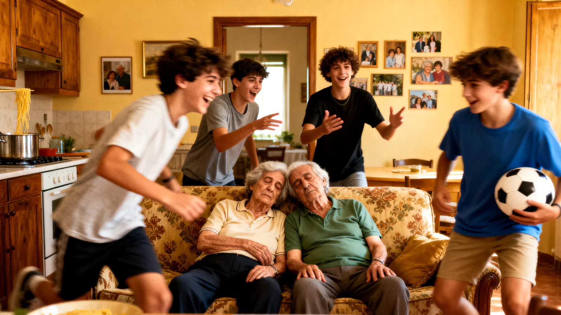 I nonni si trovano spesso a dover accudire i nipoti adolescenti in assenza dei genitori, ma la stanchezza fisica e il ritmo frenetico della famiglia moderna li sopraffà, generando senso di inadeguatezza e difficoltà a stare al passo con le esigenze energetiche e relazionali dei ragazzi."