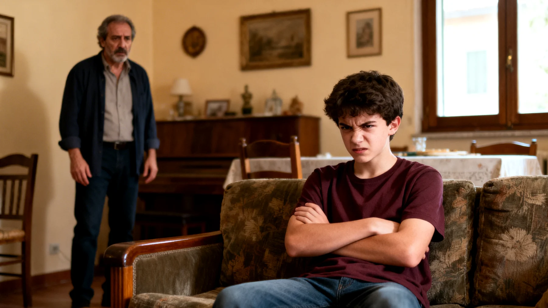 Il papà fatica a gestire i momenti in cui il figlio adolescente esplode di fronte a piccole sconfitte o contrattempi quotidiani — un voto basso, una partita persa, un piano andato storto — reagendo con rabbia intensa, chiusura totale o atteggiamenti di resa immediata. Il padre non sa come intervenire senza alimentare il conflitto o sminuire ciò che il ragazzo sente."